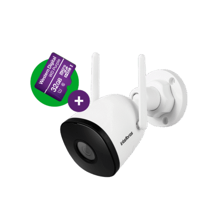 Kit Câmera de Video Wi-Fi Full HD Intelbras IM5+ Full Color com Cartão MicroSD 32GB
